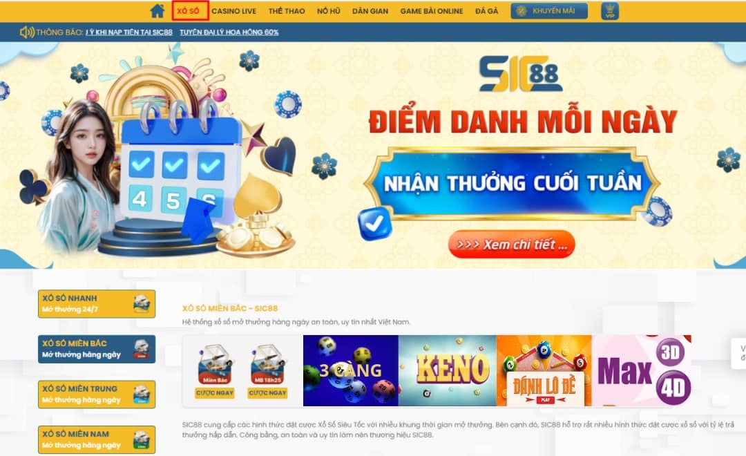 Các loại hình xổ số - lô đề online phổ biến