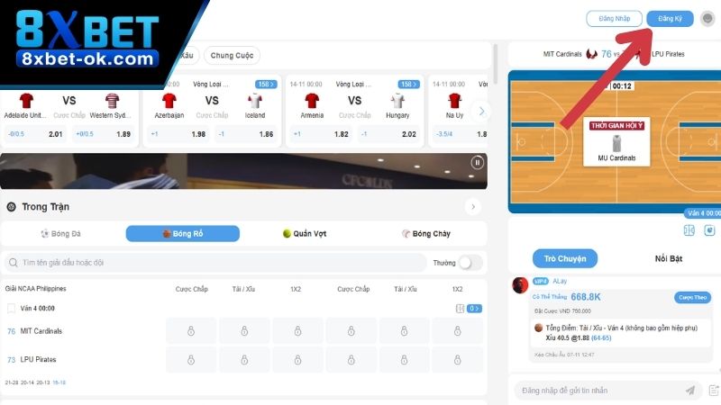Truy cập vào trang chủ và chọn vào mục "Đăng Ký" Truy cập vào trang chủ và chọn vào mục "Đăng Ký"