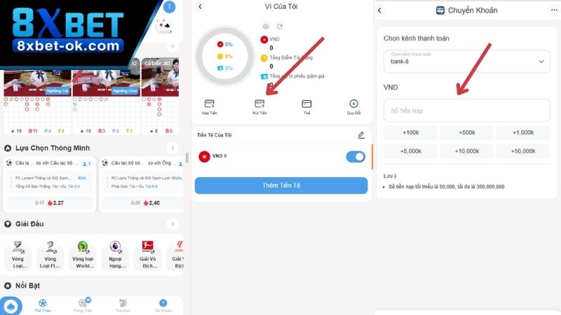 Từng bước rút tiền 8XBET