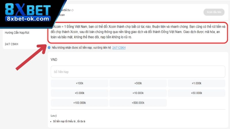 Đọc về quy định đổi Xcoin của nhà cái